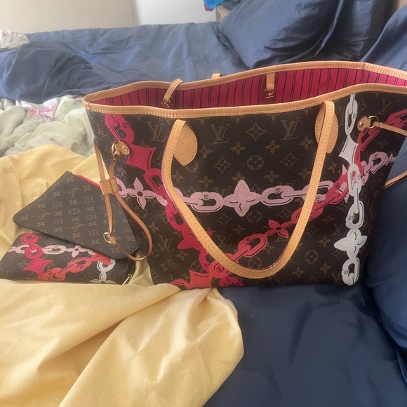 Louis Vuitton Monogram Canvas Tote Bag - Brown and Pink - Picture 1 of 9